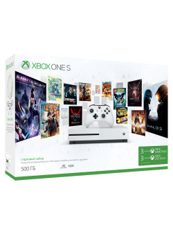 Игровая приставка Microsoft Xbox One S 500 Gb White + Игровой абонемент на 3 месяца + Live Gold на 3 мес